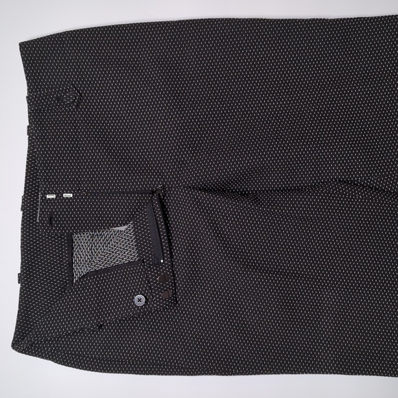 Ann Taylor MARGO Capri Pant Black Small White Dot Print Classic Timeless Size 8 - Picture 6 of 8